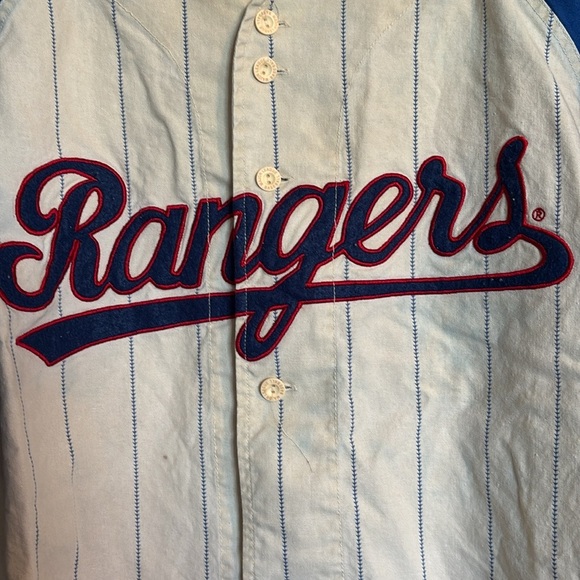 Mirage Texas Rangers men’s vintage style button down baseball jersey size XL - Picture 3 of 11